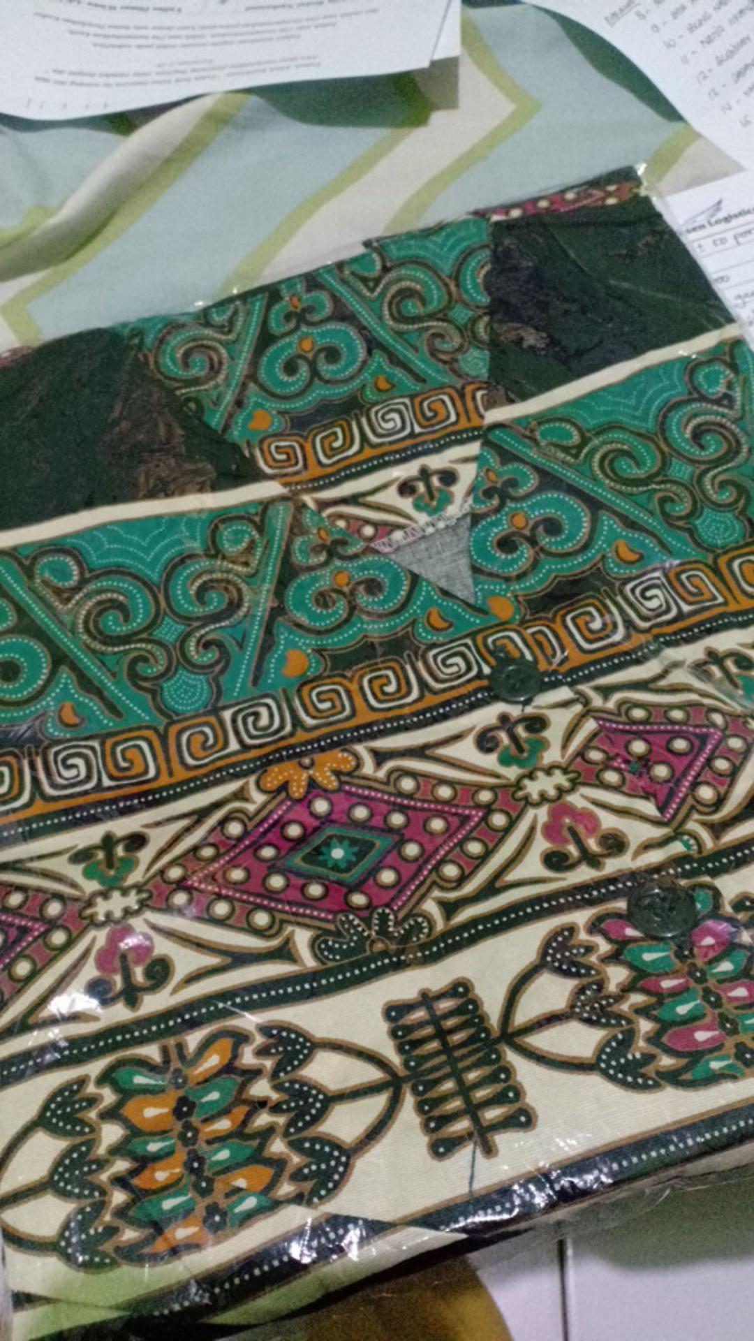 Cd2 - Atasan Baju Batik Wanita Muslimah / Hijaber / Busui Lengan Panjang Kancing Depan Katun Strecth