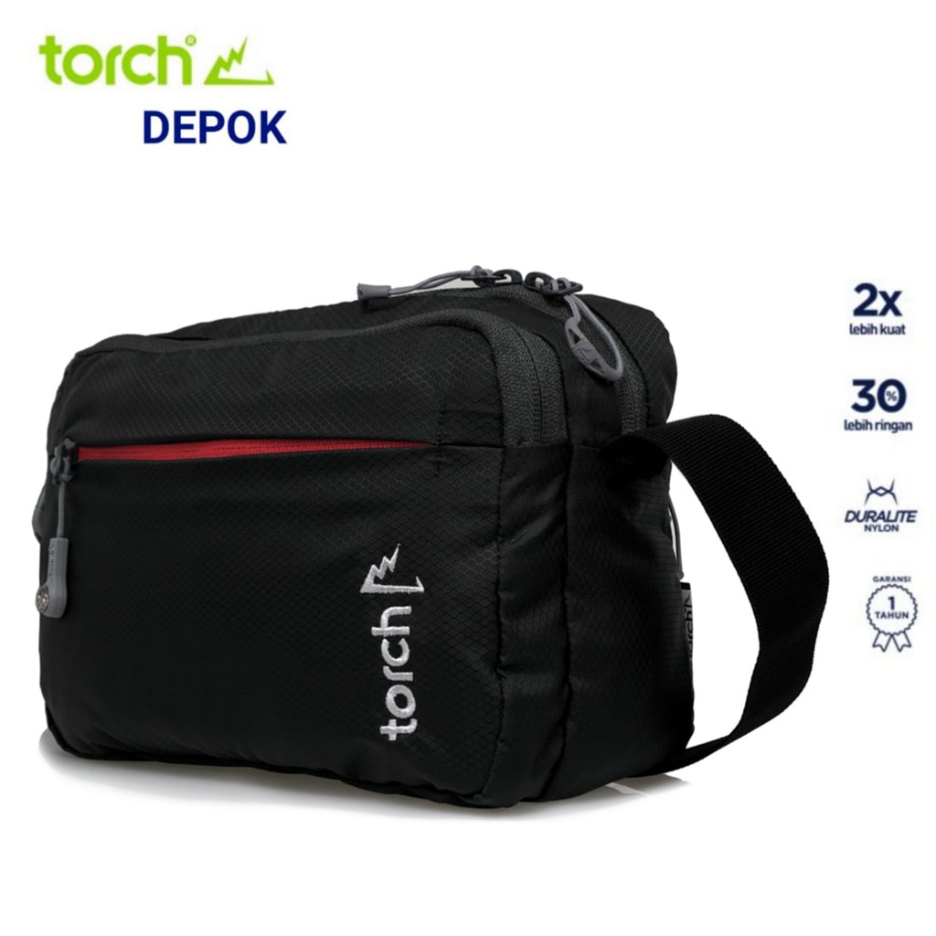 TAS SELEMPANG TORCH KASHIBA HITAM | Shopee Indonesia