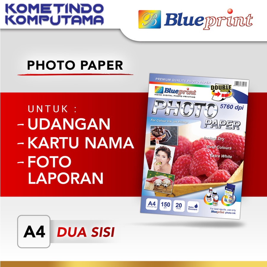 BP-DSGA4150 Kertas Foto Double Sided A4 BLUEPRINT 150 gsm