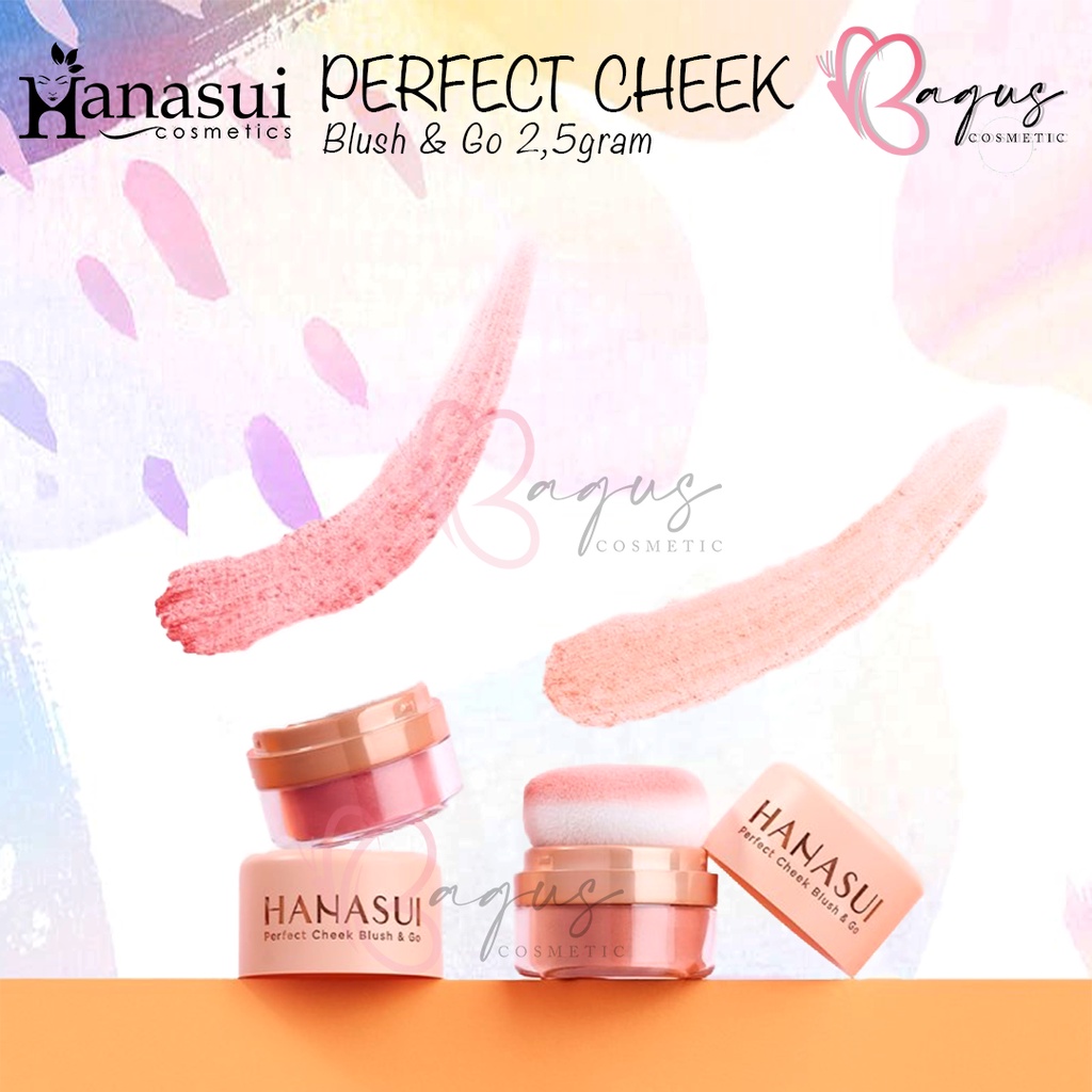 ⭐BAGUS⭐ HANASUI PERFECT CHEECK BLUSH &amp; GO 2,5GR | Powder Blush On | Perona Wajah