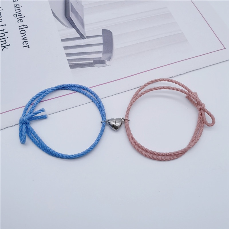 OSM JKT G5277 (2PCS) Gelang Couple Magnet Love / Gelang Couple Pria Wanita / Gelang Fashion Korea / Gelang Love Hati (Sepasang)-4
