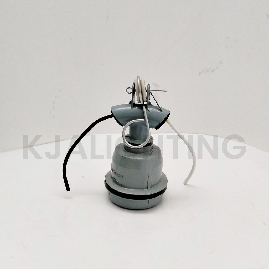 KAP LAMPU INDUSTRIAL 19 INCH ALUMINIUM SILVER SET FITTING E27