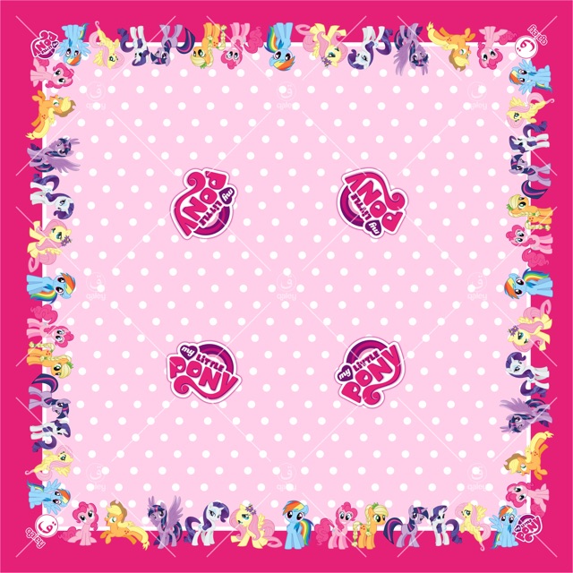 VOAL PRINTING ANAK MOTIF LITTLEPONY POLKA PINK / HIJAB ANAK LUCU / JILBAB ANAK KARAKTER