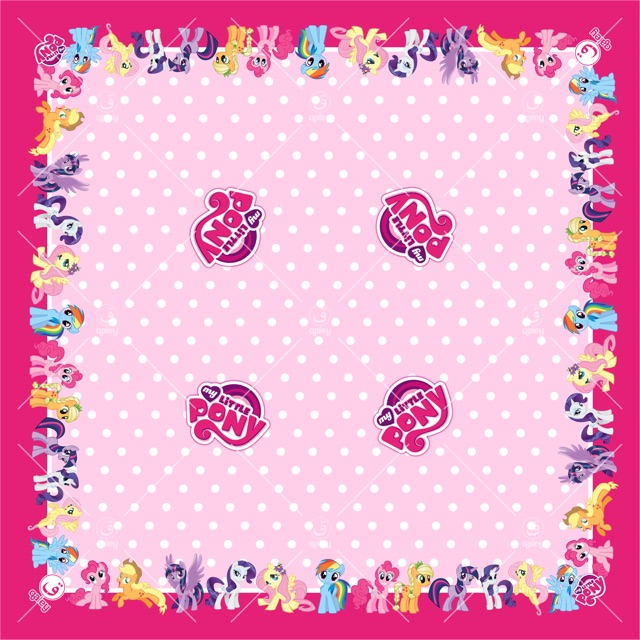 VOAL PRINTING ANAK MOTIF LITTLEPONY POLKA PINK / HIJAB ANAK LUCU / JILBAB ANAK KARAKTER