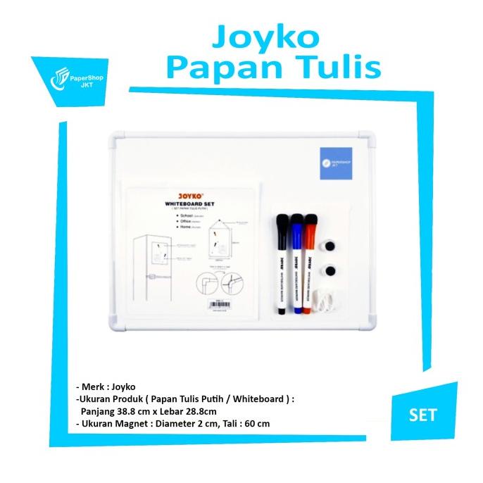 

[COD] JOYKO Whiteboard Set Papan Tulis Putih WBS-10 [ SET ] TERUJI Kode 1347