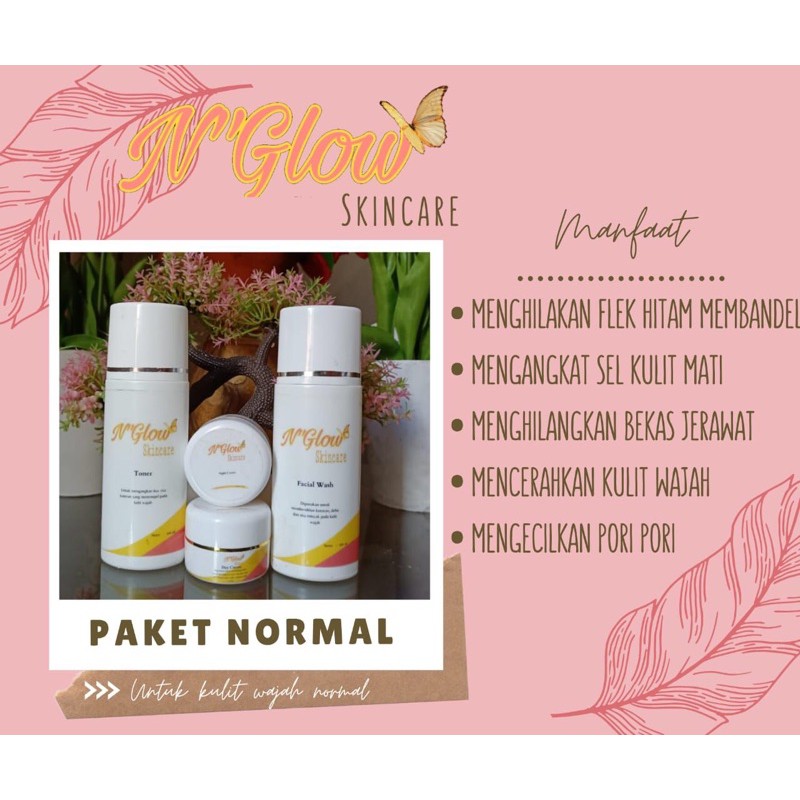 N'GLOW/SKINCARE/SKINCARE HALAL/SKINCARE BPOM/AMAN/PAKET NORMAL
