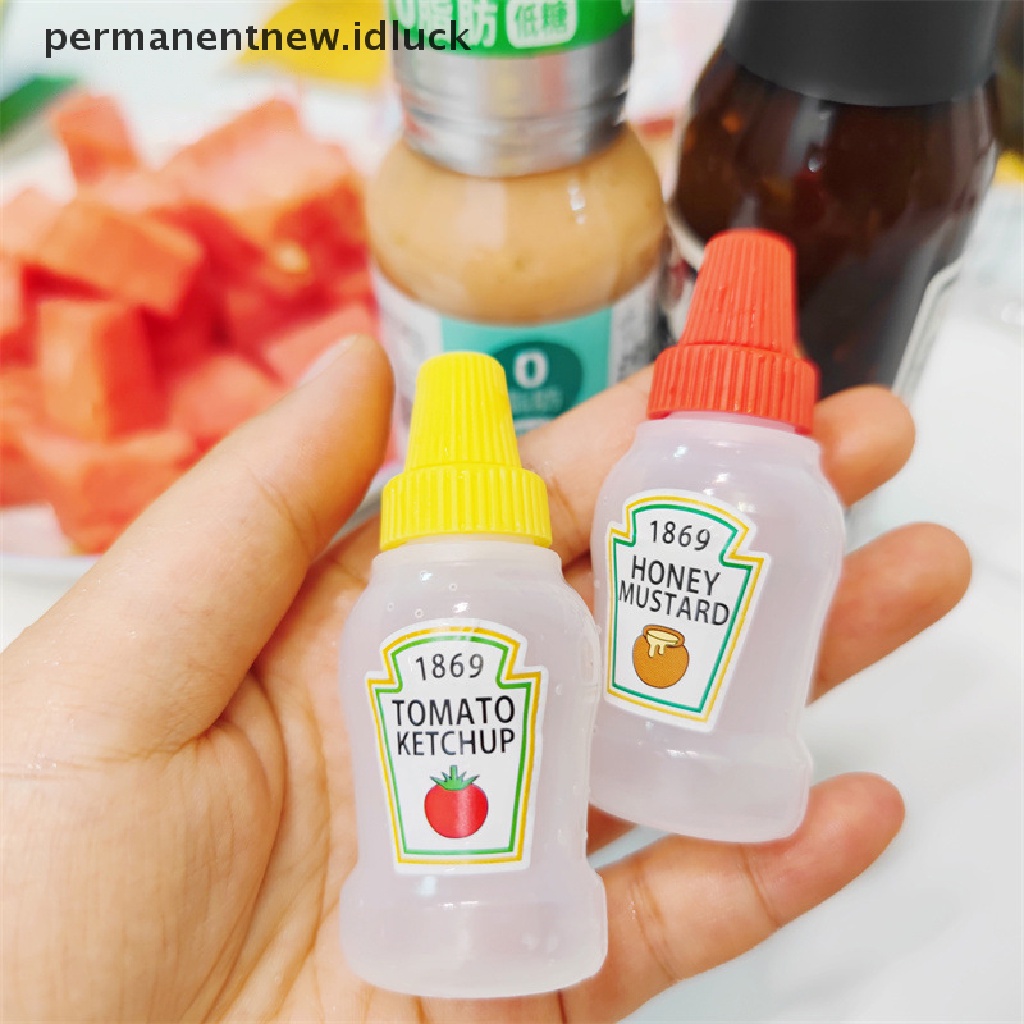 2 Pcs Botol Wadah Saus Tomat Minyak Salad Mini Portabel Ukuran 25ML