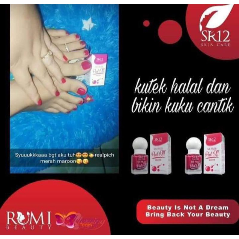 NAIL POLISH PEEL OFF SR12 / NAIL POLISH SR12 / KUTEK SR12 / KUTEK HALAL KERING 2 MENIT / MUDAH DIKELUPAS WATER