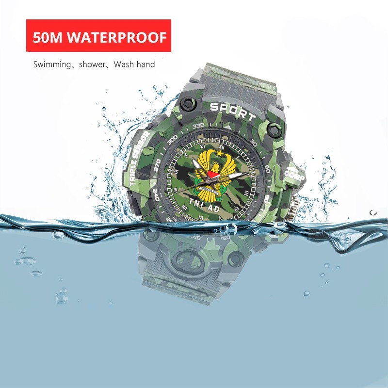 (SPECIAL EDITION) JAM TANGAN LOGO TNI-AD WATER RESISTANT NO.8