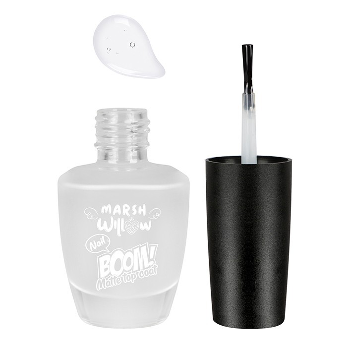 Marshwillow Nail Boom Matte TOP COAT / Nail Treatment Oil - pewaran kuku kutek lapisan atas | oil vitamin kuku