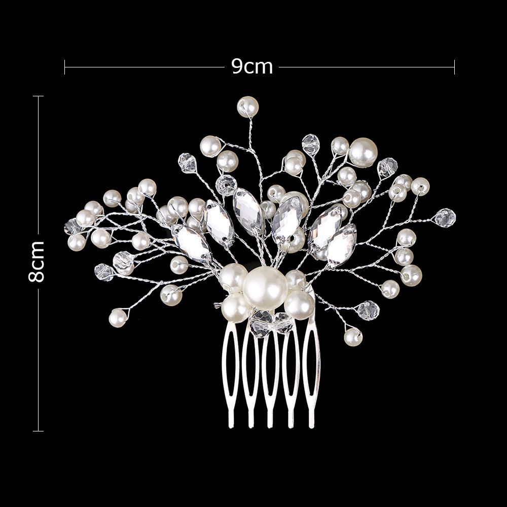 SUYOU Beautiful Hair Combs Accessories  Bridal Clips Pearl Hair Pin  Bride Hair Jewelry  Wedding  Romantic Crystal Crown Rhinestone Tiara /Multicolor