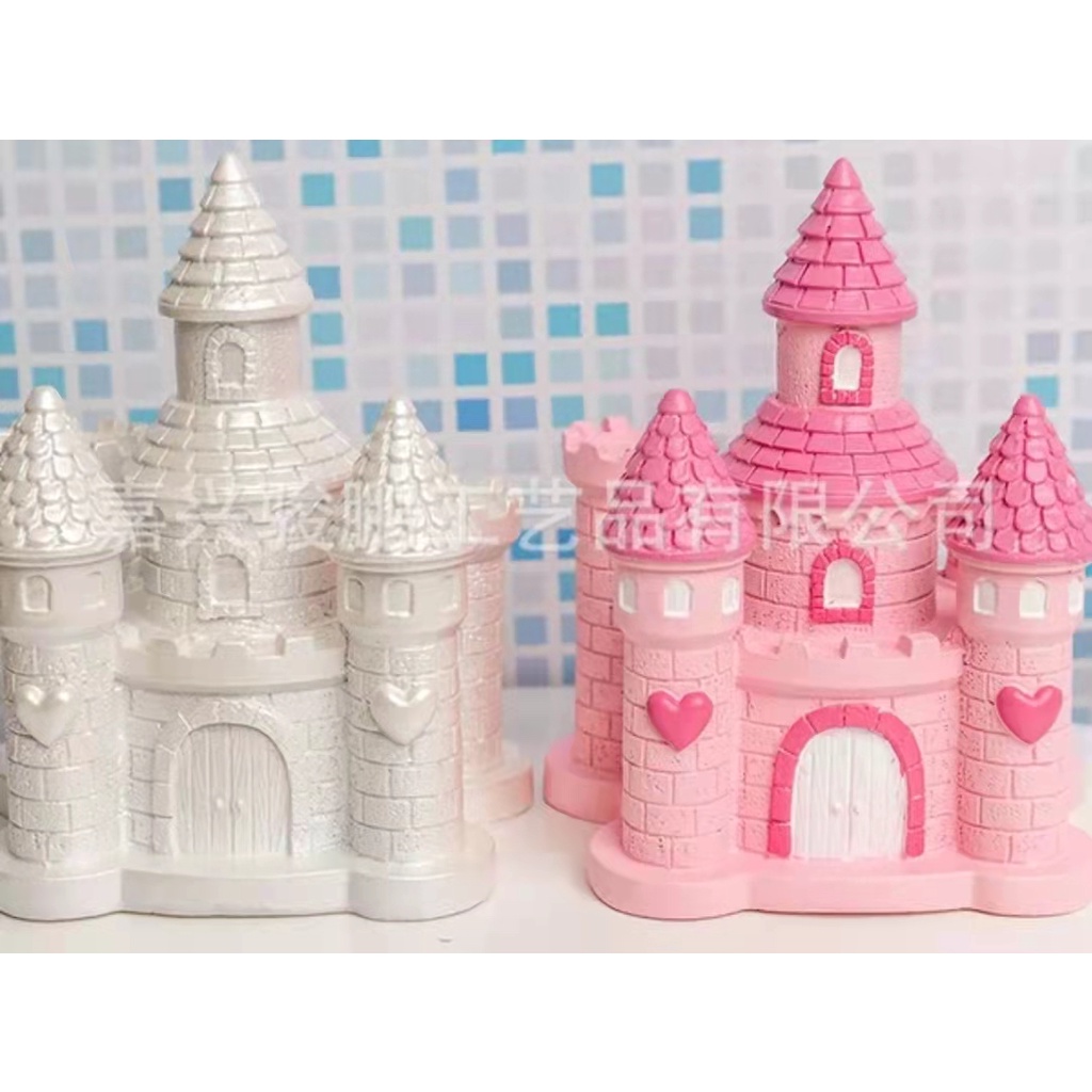 Cake Toper Topper Hiasan Kue Ultah Ulang Tahun Castle Istana Lampu