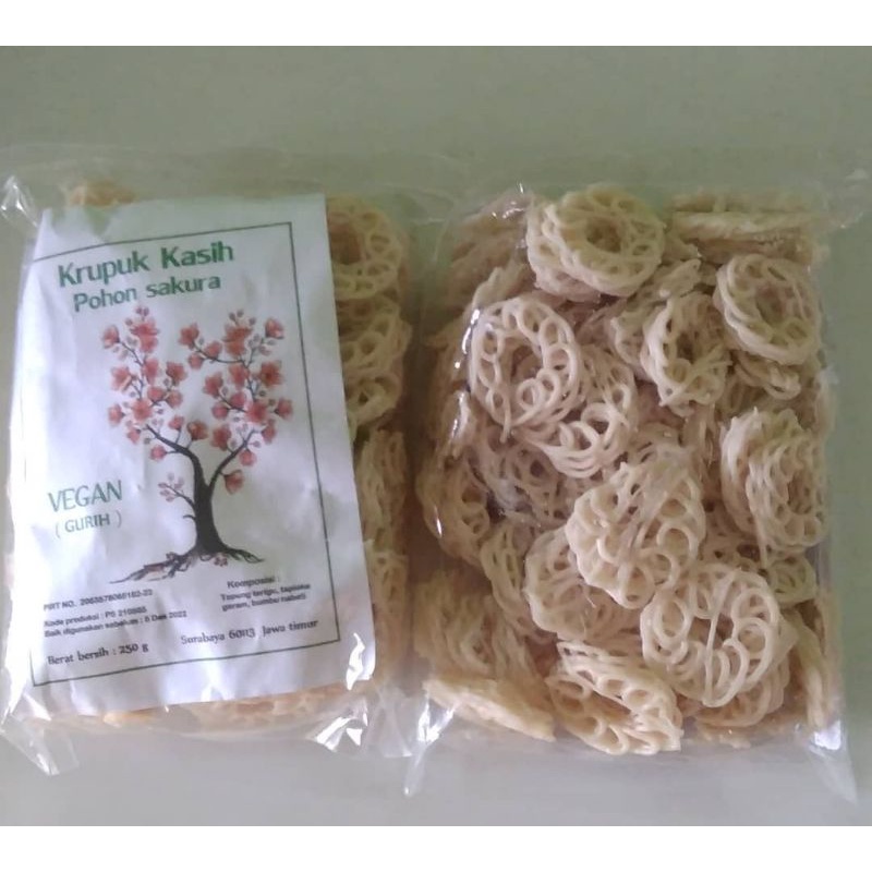 

Kerupuk Vegan (gurih) kasih pohon sakura 250gr