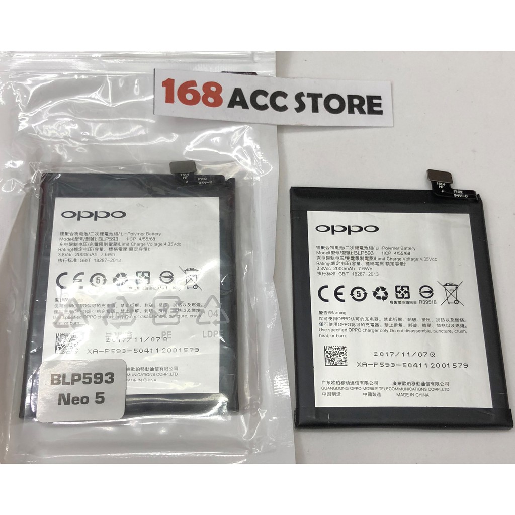 BATERAI OPPO NEO 5 / BATERAI OPPO A31 / BATERAI OPPO R1201 / BATERAI OPPO BLP593 ORI