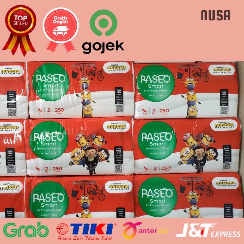 PASEO Smart Facial Tissue 250 Sheet / Tissu / tisu kotak / refil 2lyrs edisi Minion