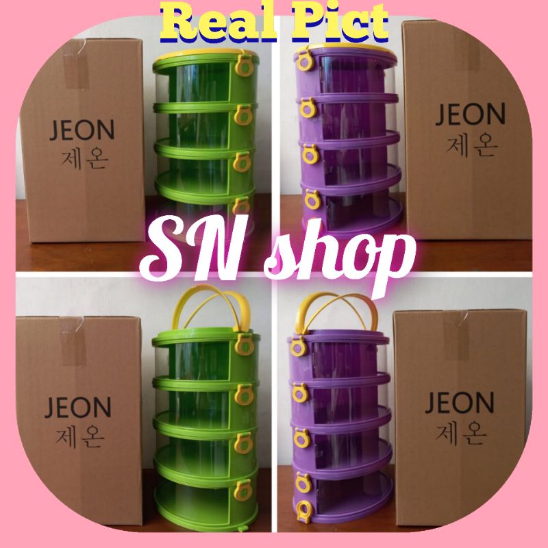 NEW !! TUDUNG SAJI MODERN 4 SUSUN WARNA DENGAN PEGANGAN TUDUNG SAJI WARNA 4 SUSUN SUDAH RAKITAN