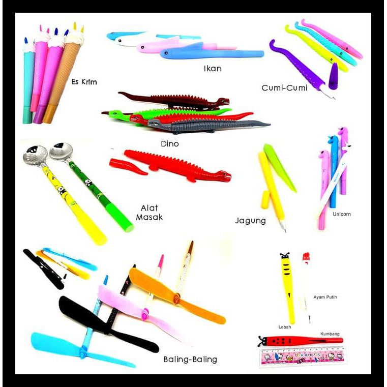

PALING MURAH PULPEN GEL LUCU PEN UNIK BALPOINT BARANG TERUPDATE
