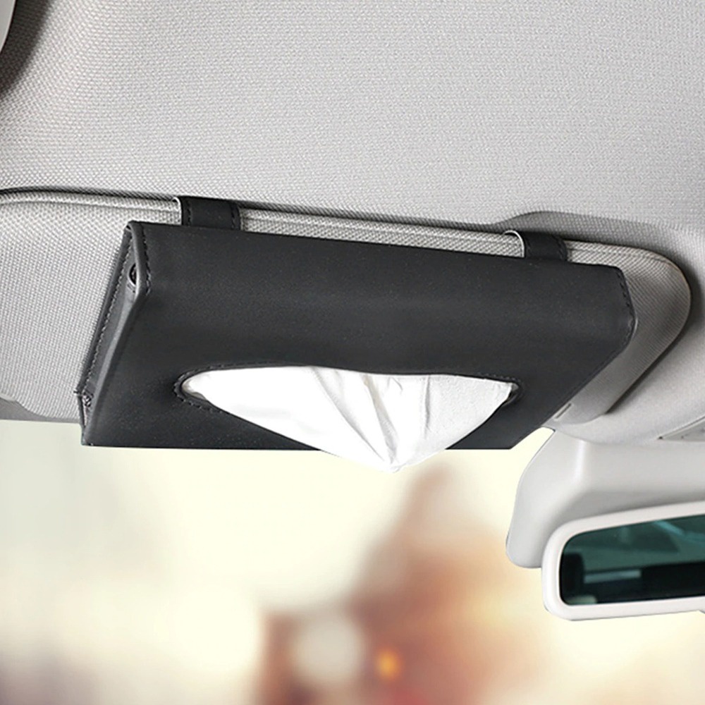 Tempat Tisu Gantung Mobil Kotak Gantungan Tissue Car Sun Visor Hanging Tissue Organizer Case