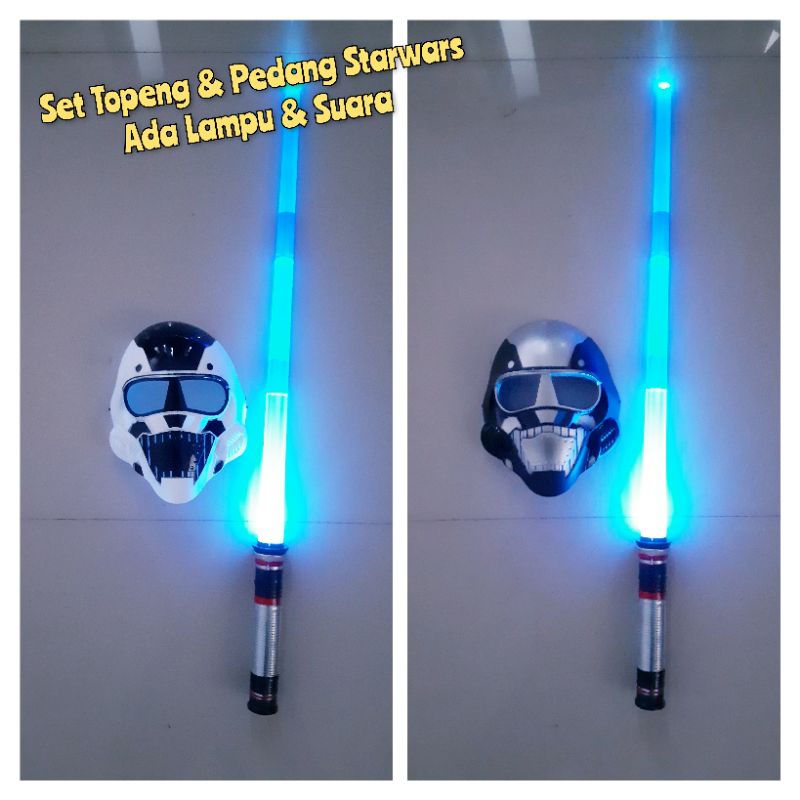 Mainan Topeng dan Pedang Starwars - Cosplay Pedangan Star Wars Batre Anak Laki Cowok