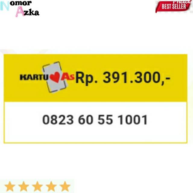 Kartu perdana nomor cantik as seri 6055 abba 1001 gb11