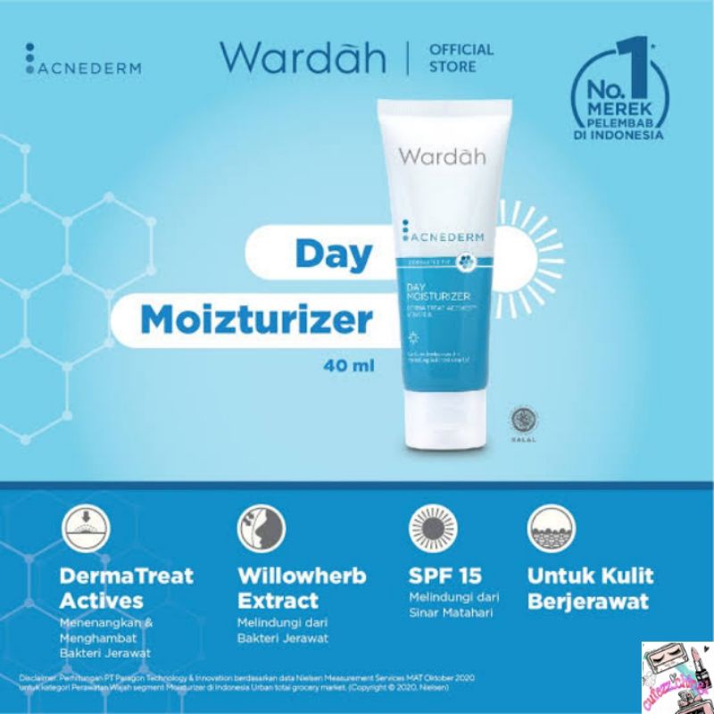 ☃Cutezz_Ching1☃Wardah Acnederm Day Moisturizer 40ml