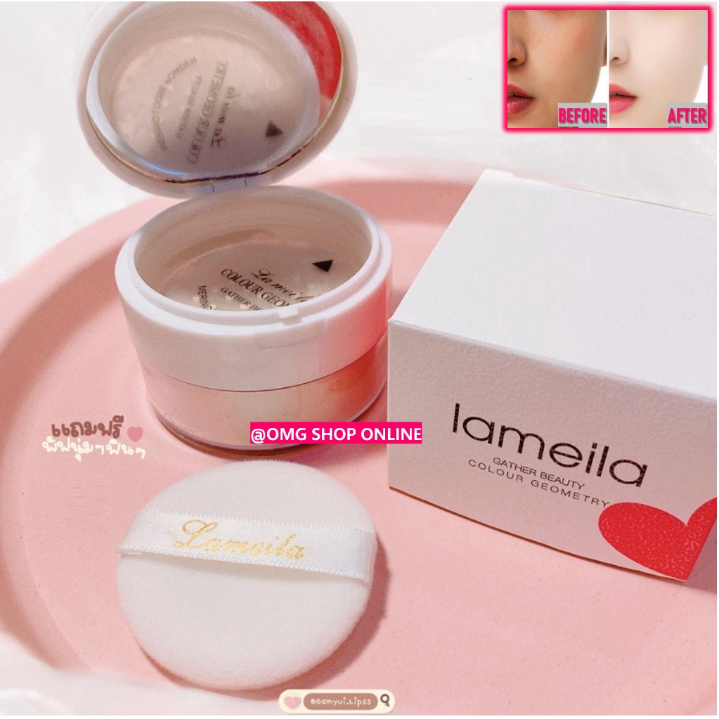 [NEW] Lameila Bedak Tabur Loose Powder + Cermin 3050 / Bedak Glowing Tahan Lama Anti Air Bedak Tabur Lameila Compact Powder / Bedak Lameila Beauty Powder 10 gr - Bedak Padat Glowing Tahan Lama Bedak Pemutih dan Glowing - Bedak Powder Foundation Waterproof