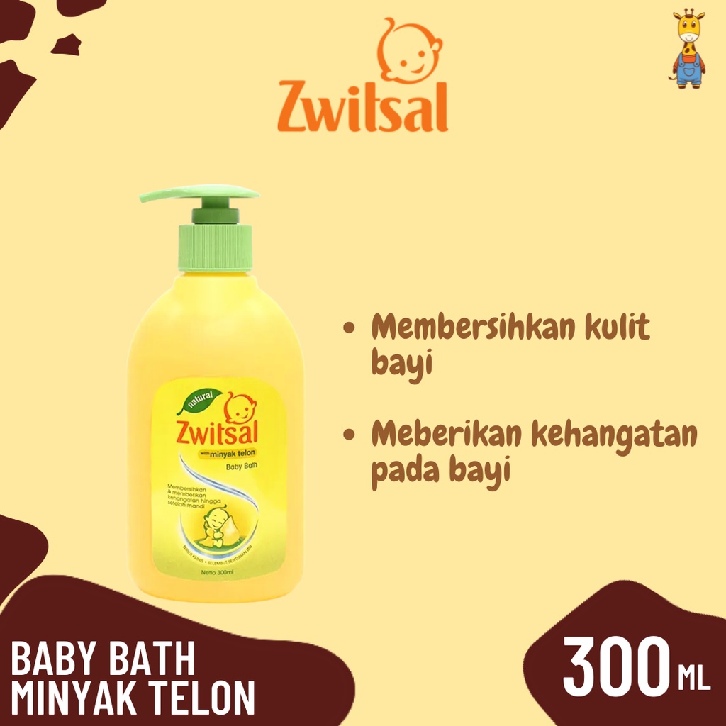 Zwitsal Baby Bath Minyak Telon 300ml - Sabun Mandi Bayi