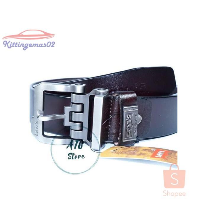 IKAT PINGGANG PRIA GESPER SABUK KTG2I1909 IMPORT KULIT ASLI LEVIS 501 CLASIC