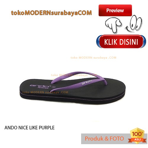 ANDO NICE LIKE PURPLE sandal wanita jepit casual