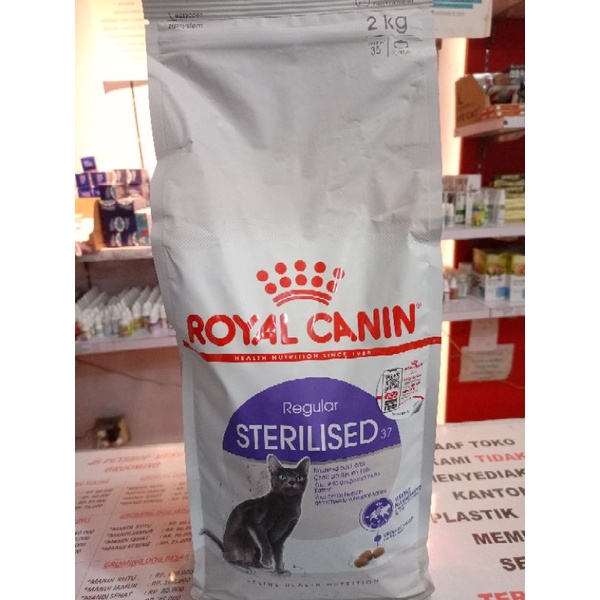 CAT FOOD/ROYAL CANIN STERILISED 37 2KG 2KG FRESHPACK/MAKANAN UNTUK KUCING STERIL 2KG