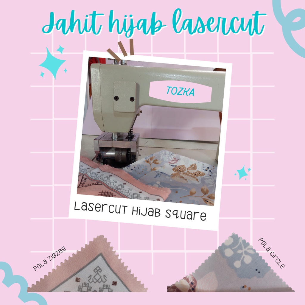 Lasercut hijab I Jasa jahit hijab segiempat