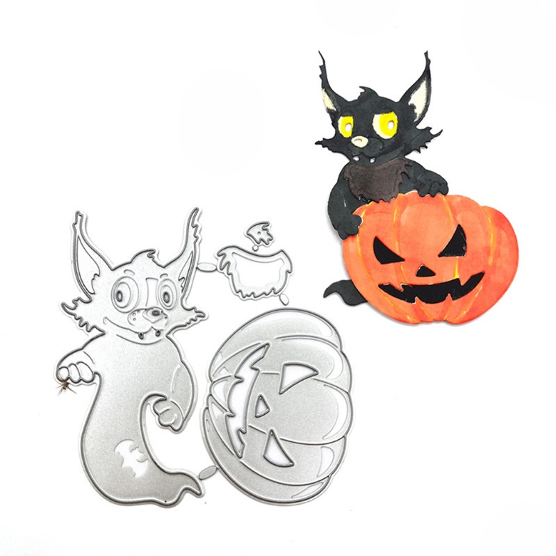 Cutting Dies Bentuk Labu Halloween Bahan Carbon Steel Untuk Scrapbook