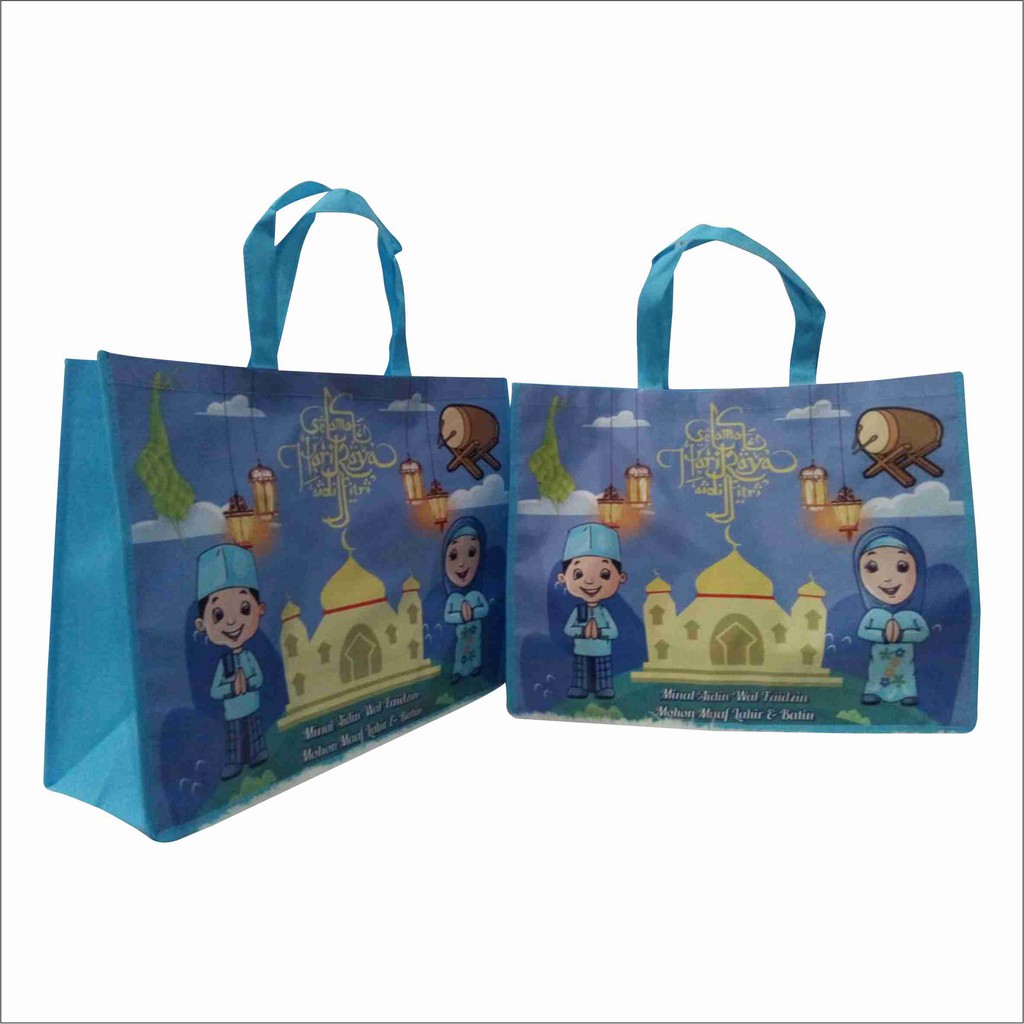 Tas Parcel Lebaran Tas Bingkisan Hari Raya Idul Fitri Gambar Kartun Islami
