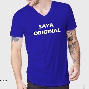 KAOS PRIA SAYA ORIGINAL / KAOS PRIA VNECK/ KAOS PRIA