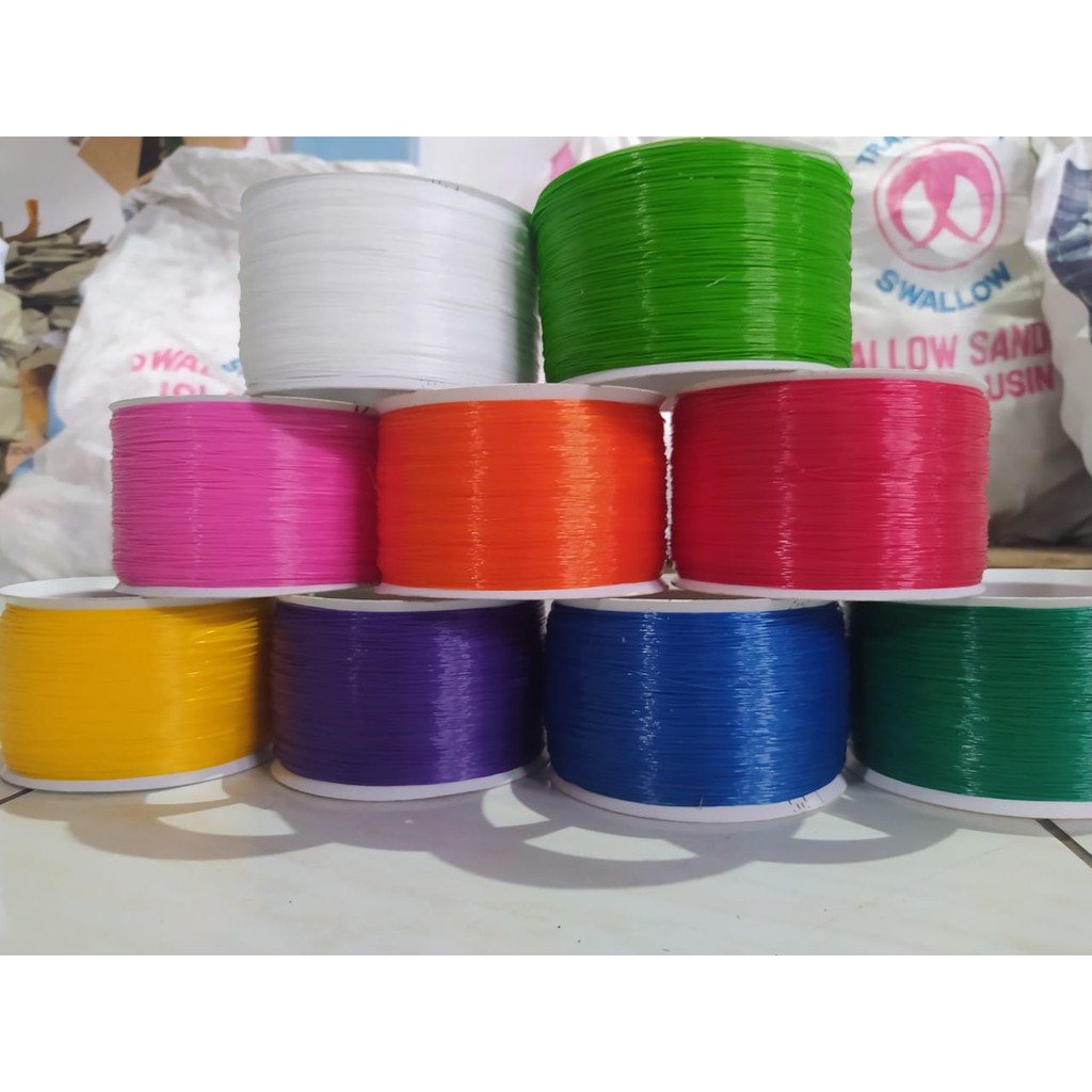 GULUNGAN BENANG / KENUR / SENAR LAYANGAN MARLIN0.60 DENGAN PARALON / BLADU ORI PUTIH