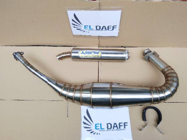 Knalpot RX King Kolong Repsol Arrow Exhaust Stainless Model Ninja