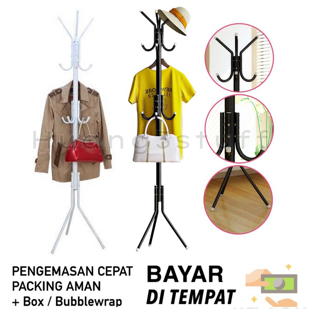 Gantungan Topi, Stand Hanger Gantungan Berdiri Gantungan Baju Tas