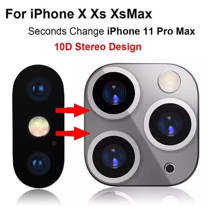 V3.0 FAKE Kamera belakang iPhone 11 Pro Max for iPhone X XS XS MAX - Hitam