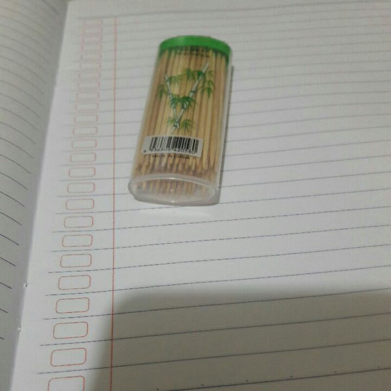 tusuk gigi bambu portable mini ukuran saku model korek toothpick