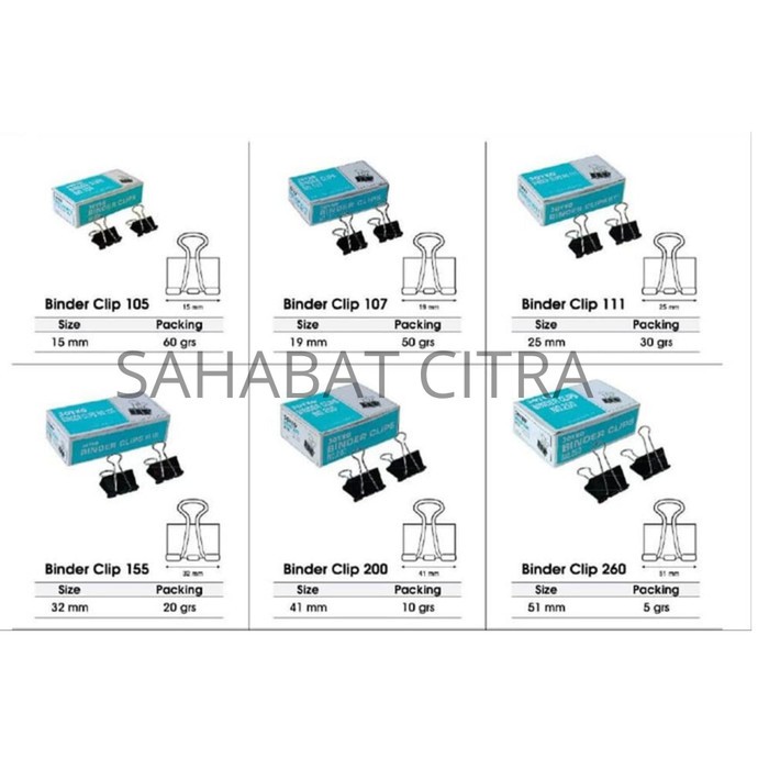 

BINDER CLIPS JOYKO 105/107/111/155/200/260 夹子