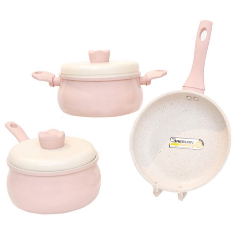 informa cooking color set 5 pcs haven perlengkapan masak - pink (cookware/cookpan)