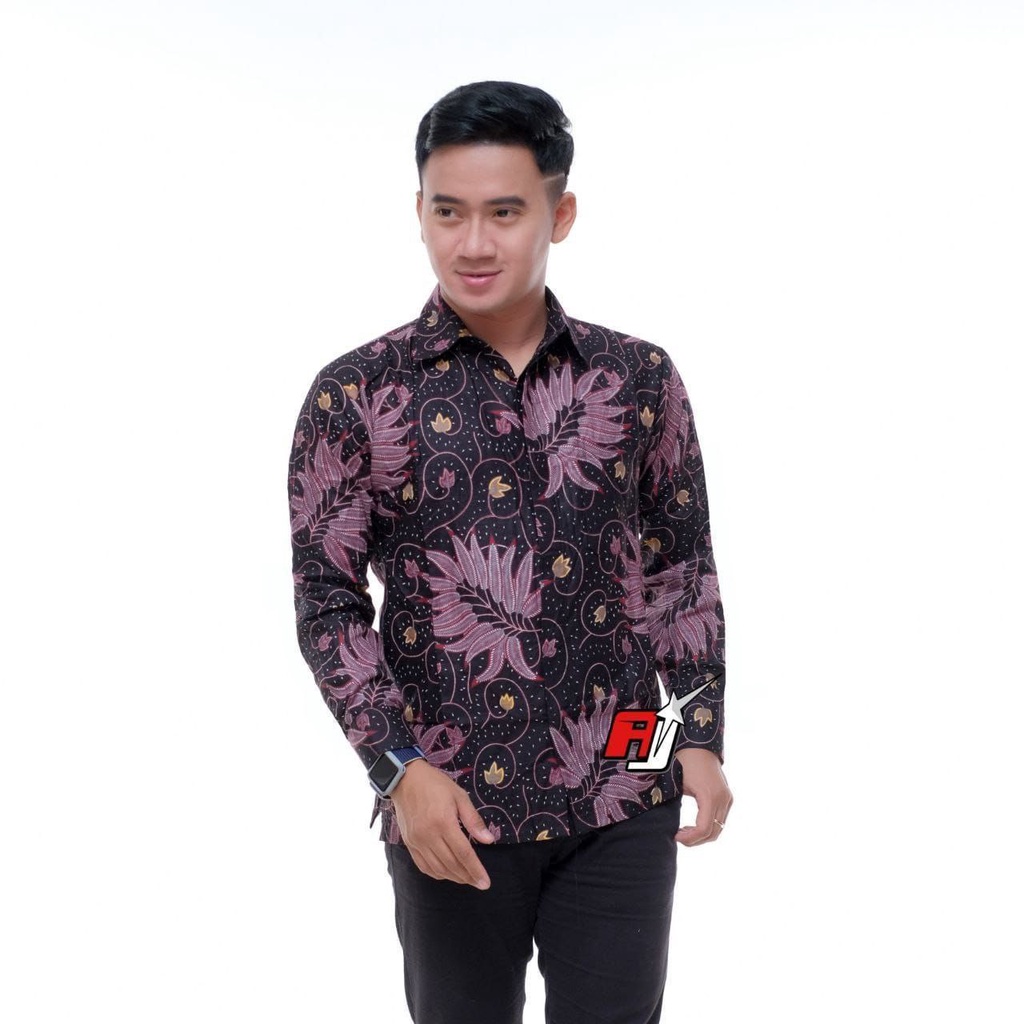 Kemeja Batik Pria Lengan Panjang M L XL XXL