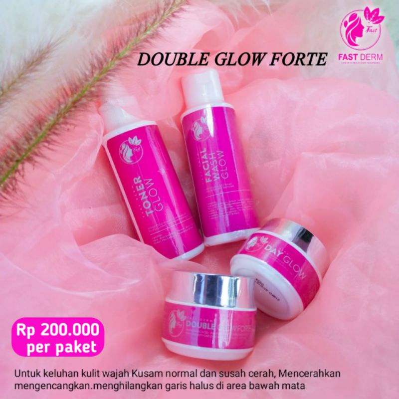 READY PAKET WAJAH SKINCARE FAST DERM DOUBLE GLOW FORTE