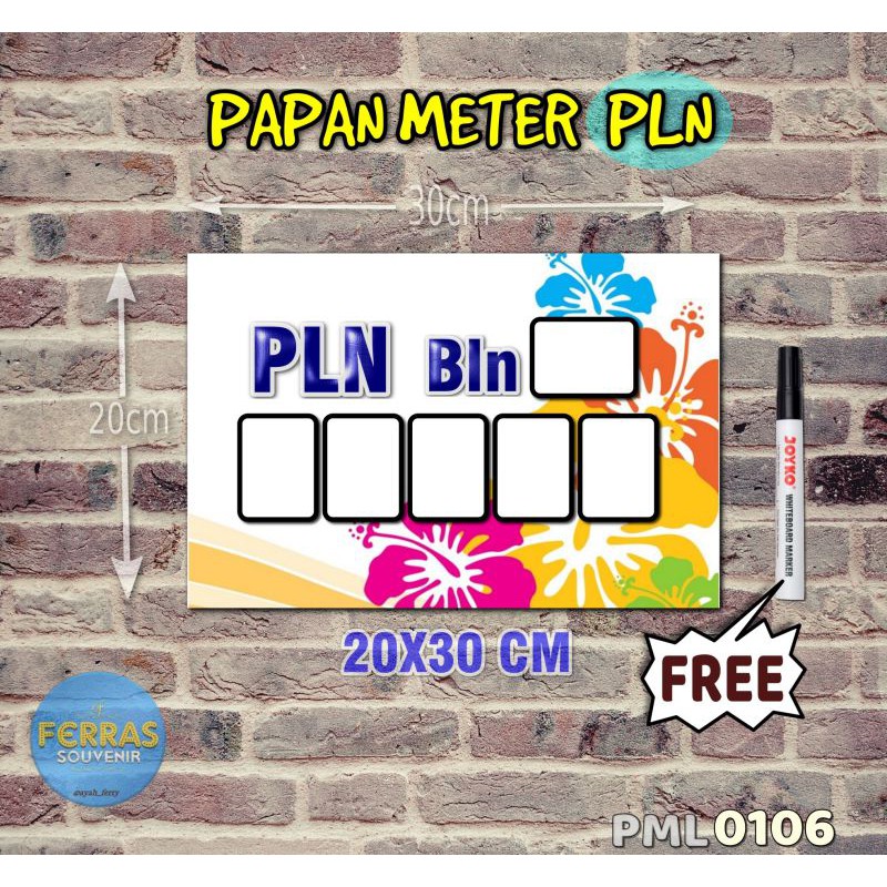 

Ferras Papan Meter Listrik PLN PAM motif Unik - Floral 06