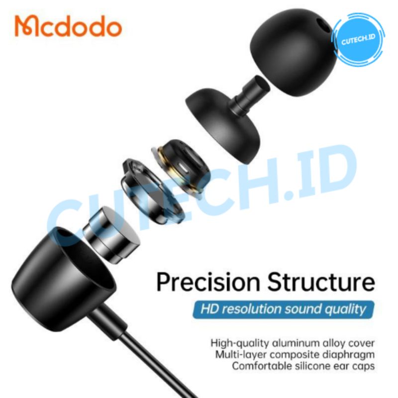 MCDODO HANDSFREE HEADSET EARPHONE TYPE C DIGITAL DEEP BASS HP-105