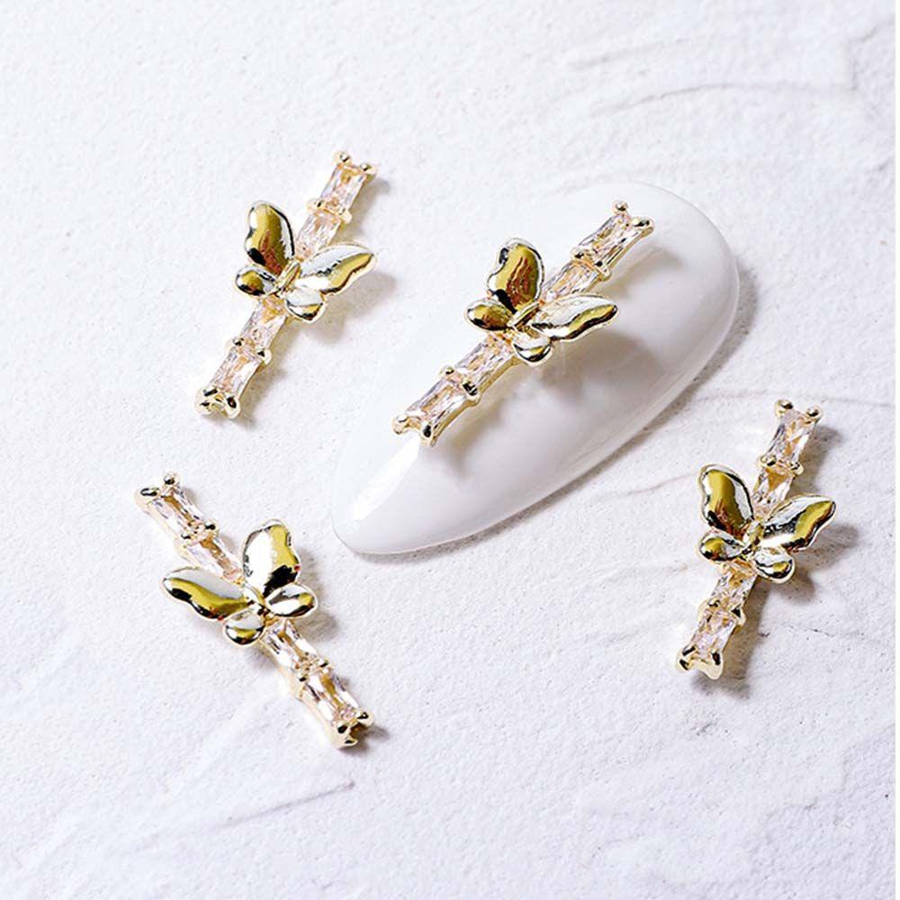 AUGUSTINA Agustin 3D Dekorasi Kuku Mewah Manicure Nail Drills Zirkon Kristal Nail Charms