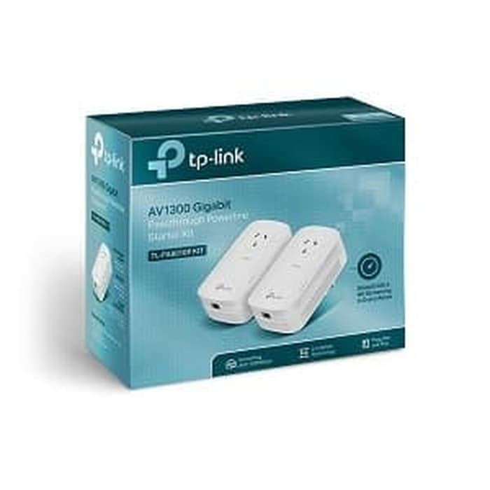 TPLINK TL-PA8010PKIT AV1200 Gigabit Passthrough Powerline Starter Kit