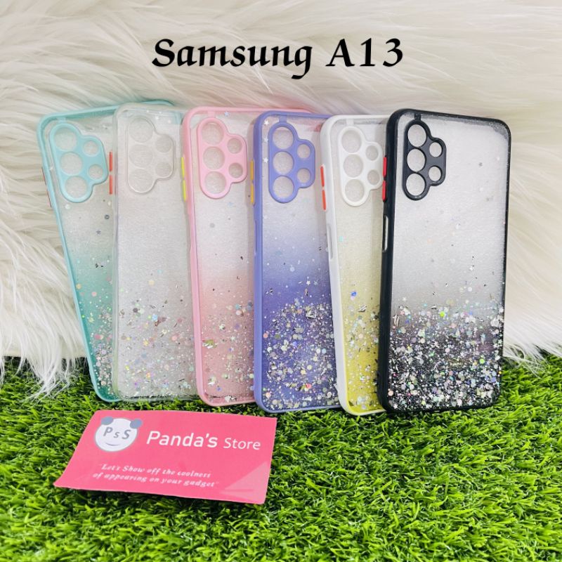 Glitter Case Samsung A13 Funny Color Dengan Pelindung Kamera (PsS)