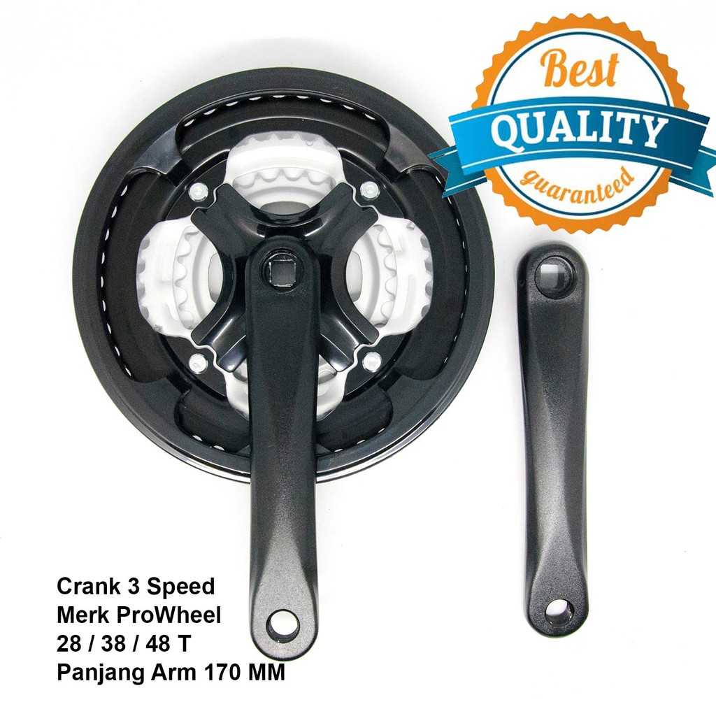 Crank 3 Speed Sepeda Federal MTB Lipat Prowheel Alloy 28 38 48t