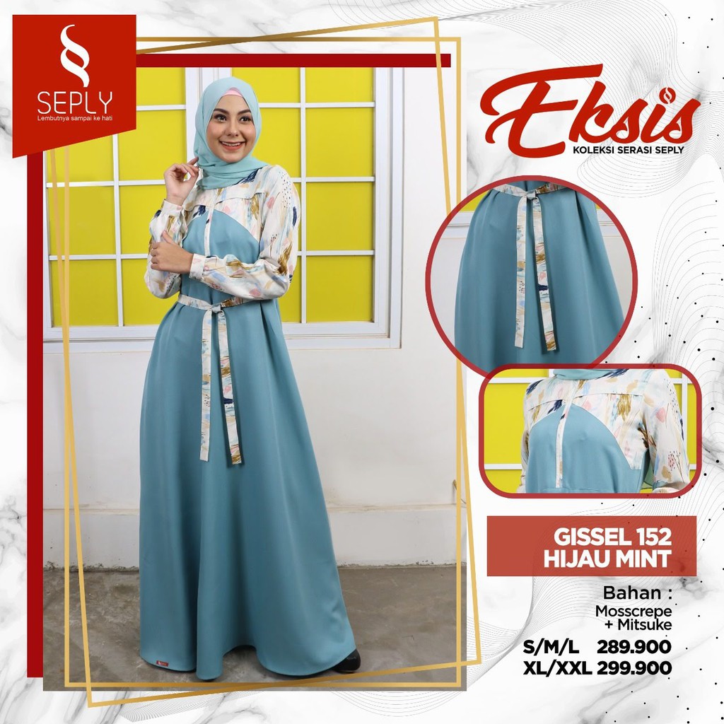 Gamis Seply Gisel 152 Hijau Mint